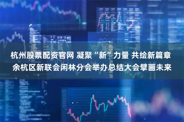杭州股票配资官网 凝聚“新”力量 共绘新篇章 余杭区新联会闲林分会举办总结大会擘画未来