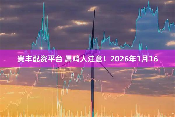 贵丰配资平台 属鸡人注意！2026年1月16